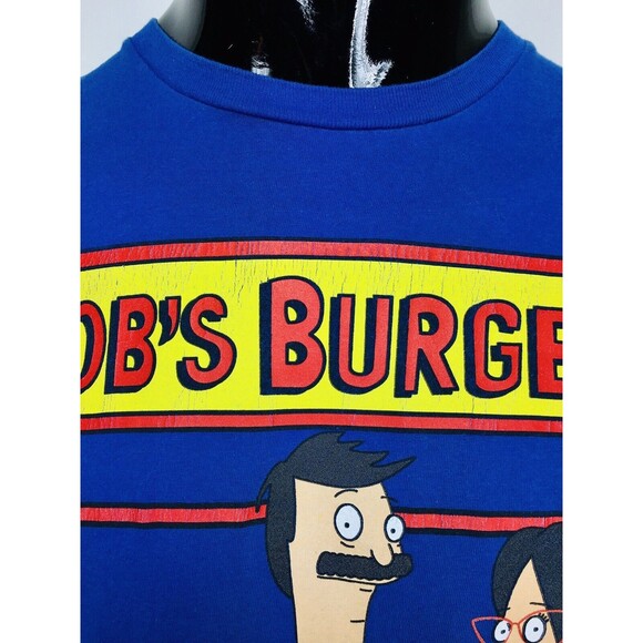 Bob's Burger Family Character Frame Graphic Tee Blue Men's Size Large - Picture 7 of 8
